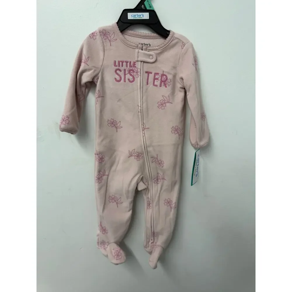 Carter's Child of Mine Baby Girl Sleep 'N Play Sleeper 0/3 Months Little Sister